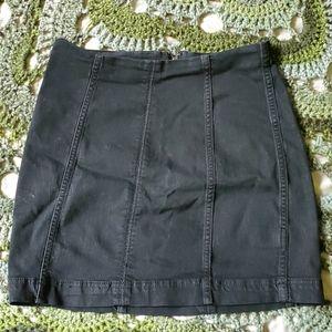 Free people black demin skirt